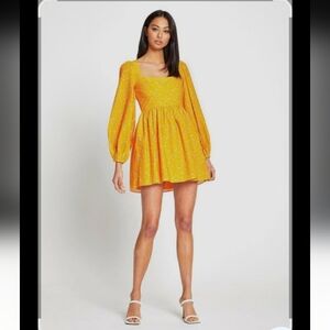 Alice McCall Yellow Long Sleeve Babydoll Dress, Size 6